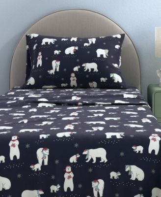 Ultra-Soft Turkish Cotton Flannel Christmas Print Sheet Set