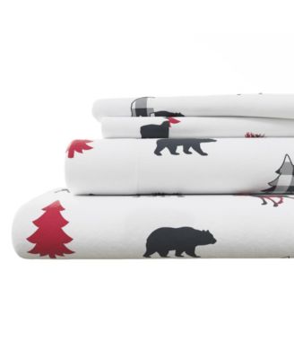 Ultra-Soft Turkish Cotton Flannel Christmas Print Sheet Set