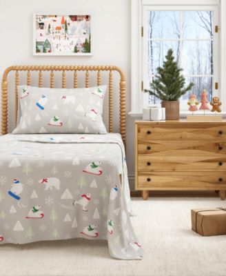 Ultra-Soft Turkish Cotton Flannel Christmas Print Sheet Set