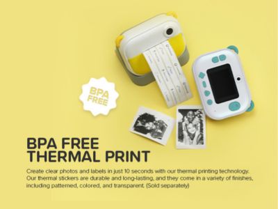 Camera Insta Wi 4-in-1 Instant Print Camera and Label Maker for Kids  12MP Photos, 1080P Video, 32GB microSD, for Age 5-15 (Teal)