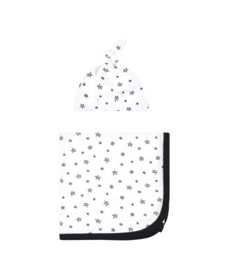 Baby Boys Hudson Unisex Complete Unisex Newborn Layette Set Gown, Swaddle Blanket, and Headwear Option