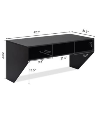 Wall Mounted Floating Sturdy Computer Table with Storage Shelf