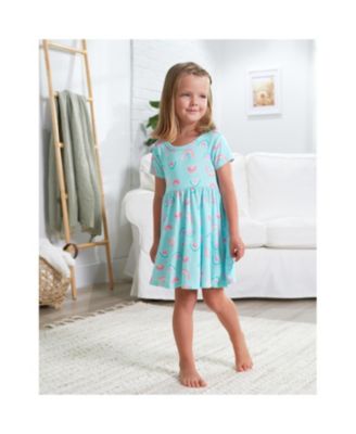 Baby Girls Spotted Leopard Short Sleeve Twirl Dress