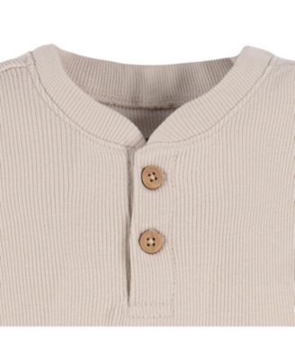 Baby Boys Henley Bodysuit and Shorts Set