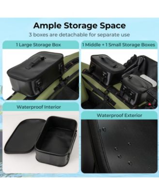 Portable Fishing Boat with 3 Detachable Storage Boxes