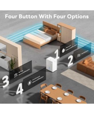 25-Pint Dehumidifier for Home & Bedrooms, 2000 Sq. Ft. Coverage, 1.2Gal Water Tank, Smart Controls & Timer for Medium Rooms