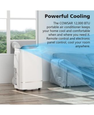Portable Air Conditioner, 12000 BTU for Room up to 550 sq. ft, Dehumidifier & Fan, Portable AC with 3 Fan Speeds, Automatic Louver Sweep,24H Timer, Remote Control, ECO