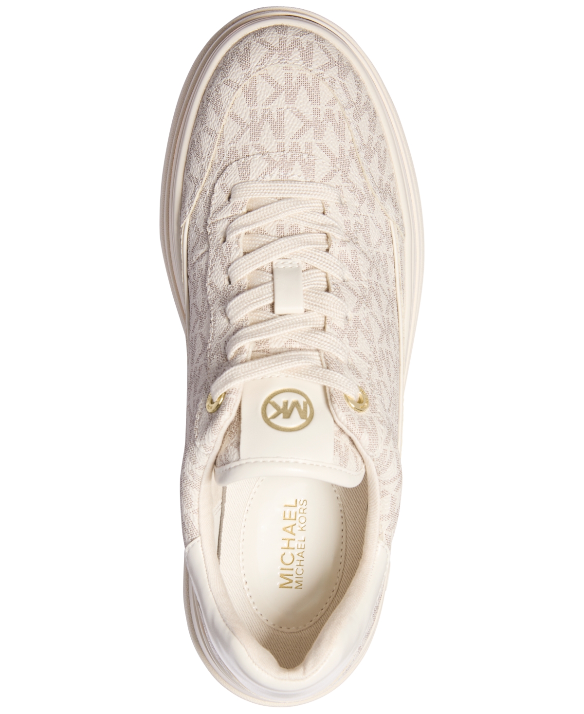 Michael Kors Hayes Signature Logo Platform Sneaker In Vanilla