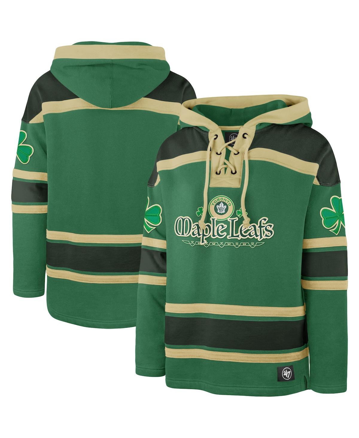 Shop 47 Brand Men's Kelly Green Toronto Maple Leafs St. Patrick's Day Mclucky Superior Lacer Pullover Hoodie