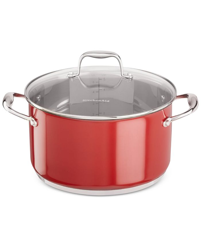 KitchenAid KCS60LCER Stainless Steel 6Qt Casserole with Lid Macy's