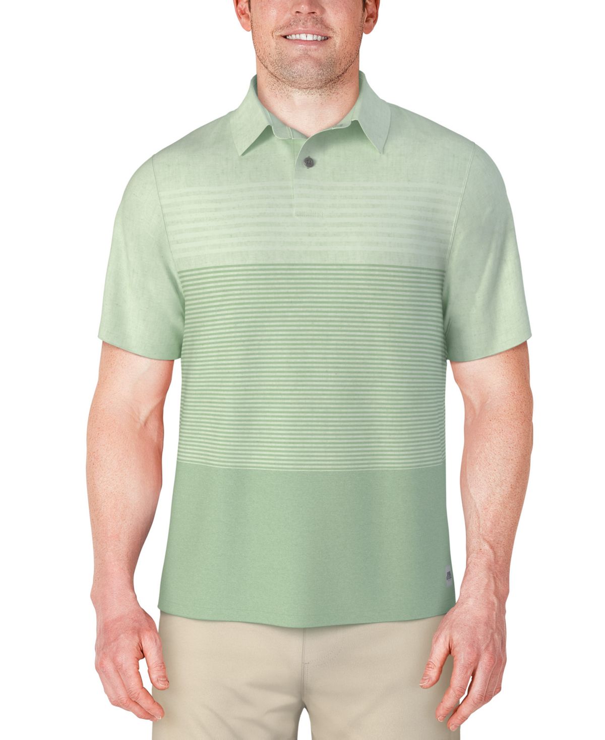 Мужская потертая рубашка поло в полоску