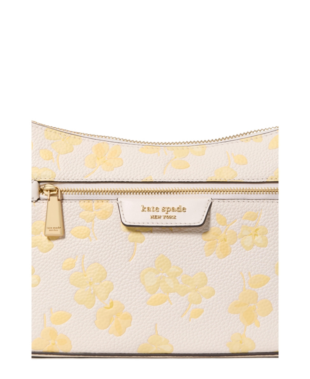 Shop Kate Spade Hudson Spring Pansies Small Crossbody Bag In Yuzu Jam Multi