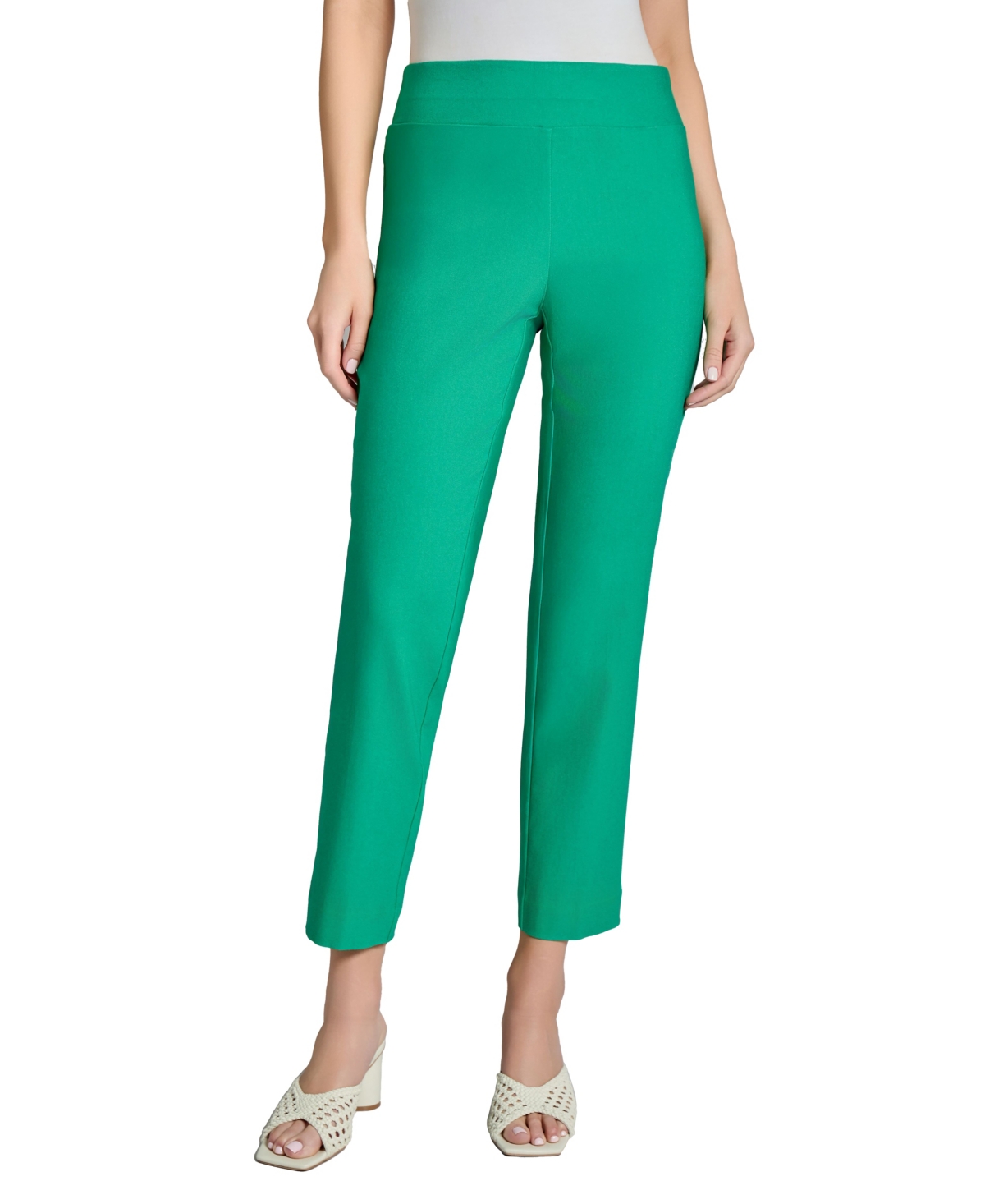 Jones New York Pull-on Slim Fit Ankle Pants In Kelly