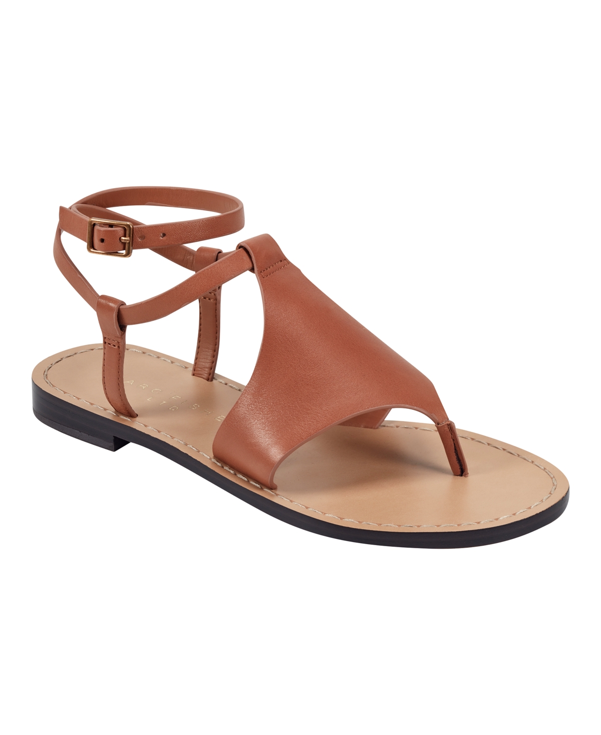 Women's Lille Ankle Strap Flat Thong Sandals - Ivory Leather
