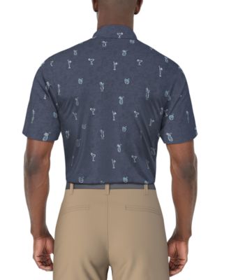 Men's Drink-Print Short-Sleeve Polo Shirt