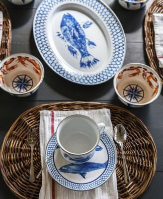 Fish Camp Enamelware Oval Platter