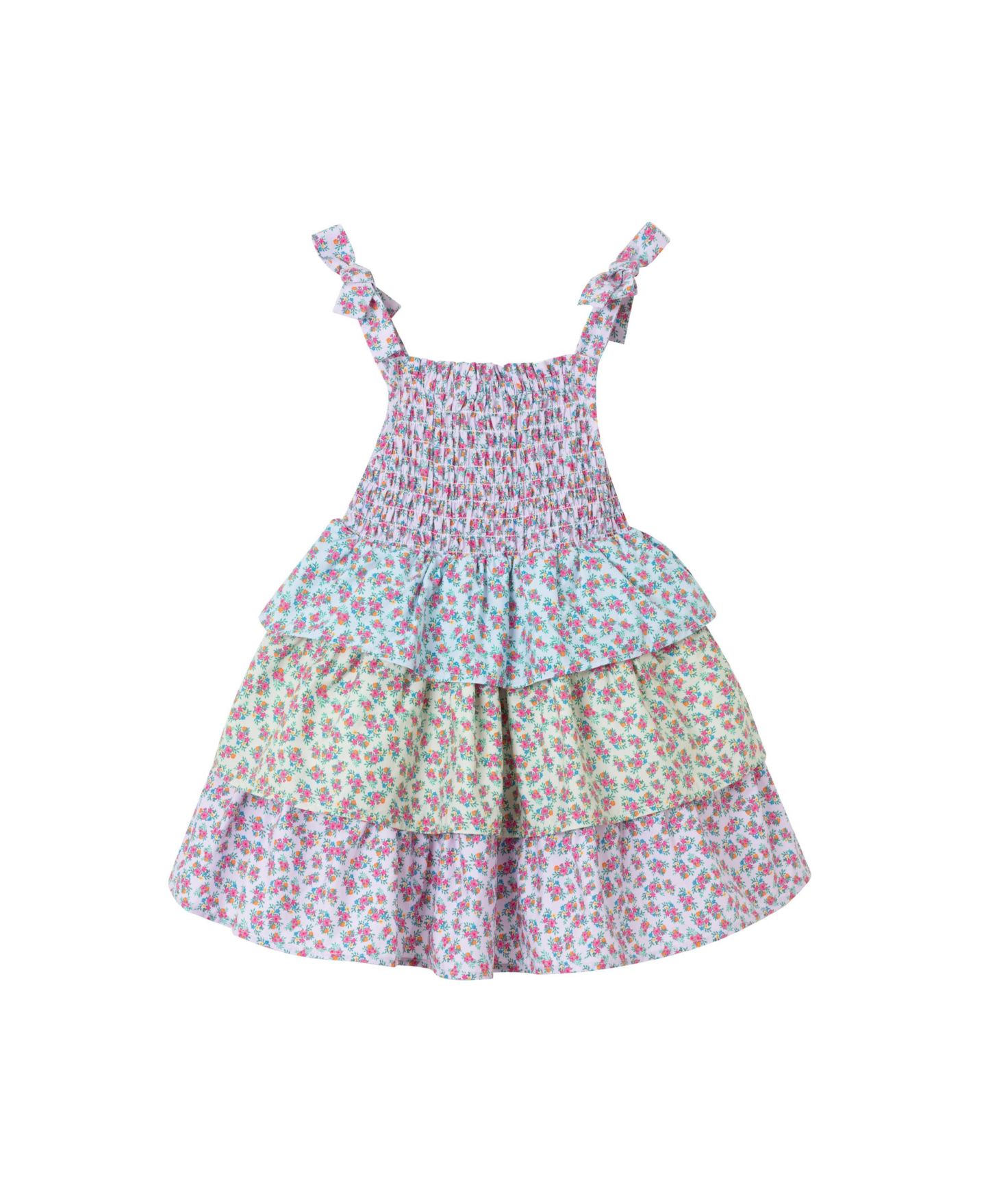 Платье Andy & Evan /Child Color Blocked Floral Teired Dress для девочек, цвет: Clr Blck — фото 1