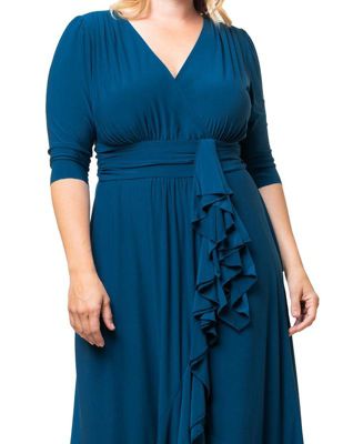 Plus Size Veronica Ruffled Evening Gown