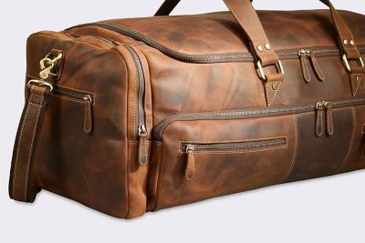 100% Full Grain Leather Duffel Bag - Only Duffel You will Need