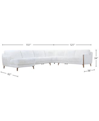 Briannie 4-Pc. Fabric Chaise Sectional, Exclusively at Macy's