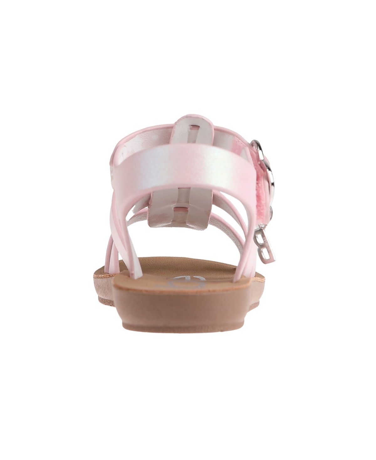 Shop Bebe Toddler Girls Flower Print Lining With Fisherman Sandals In Blush