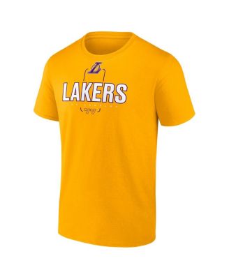 Men's Luka Doncic Gold Los Angeles Lakers Behind the Back Name Number T-Shirt