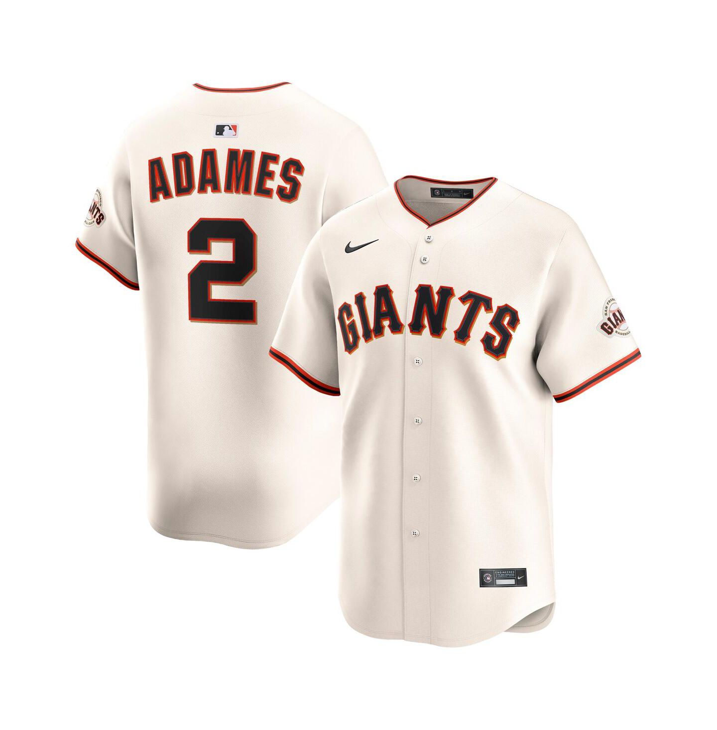 Мужской топ Nike Willy Adames Cream San Francisco Giants Alternate Limited Player Jersey — фото 1