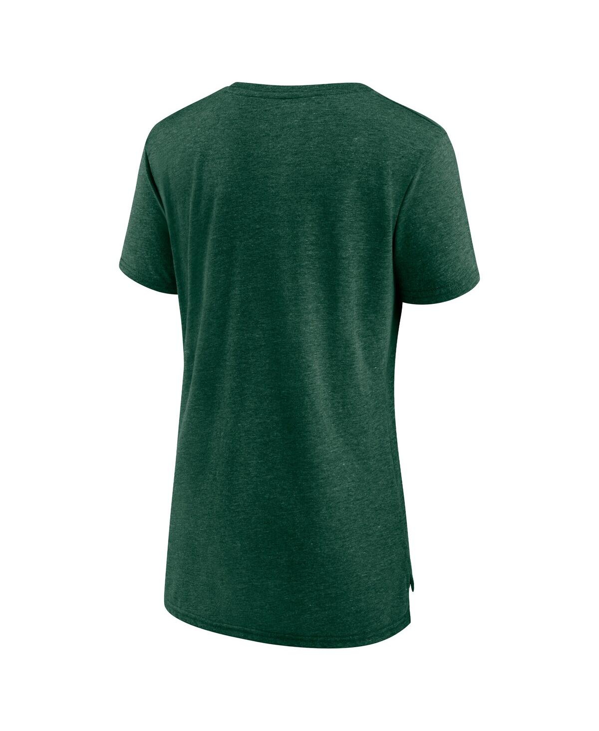 Nike Green Green Bay Packers Vintage Graphic Tri-blend Scoop Neck T-shirt In Green