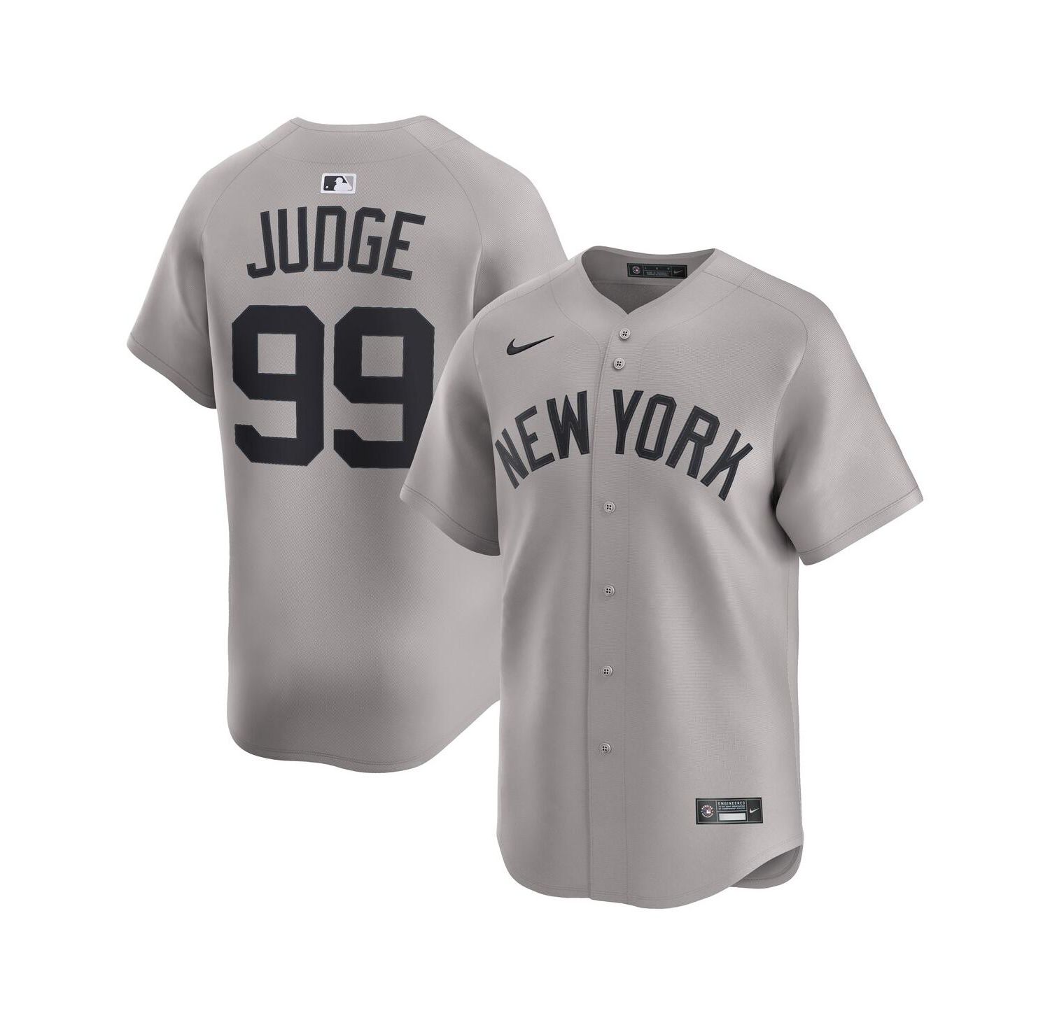 Men's Aaron Judge Gray New York Yankees Road Limited Player Jersey