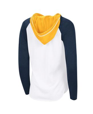 Women's White Nashville Predators VIP Raglan Long Sleeve Hoodie T-Shirt