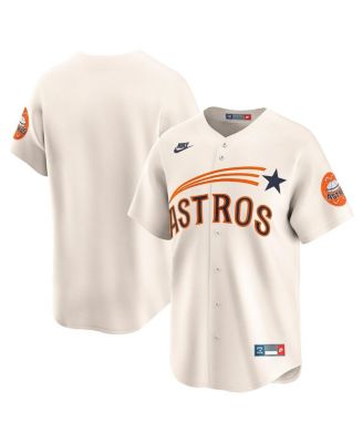 Nike - Men's Cream Houston Astros Throwback Cooperstown Collection Limited Jersey