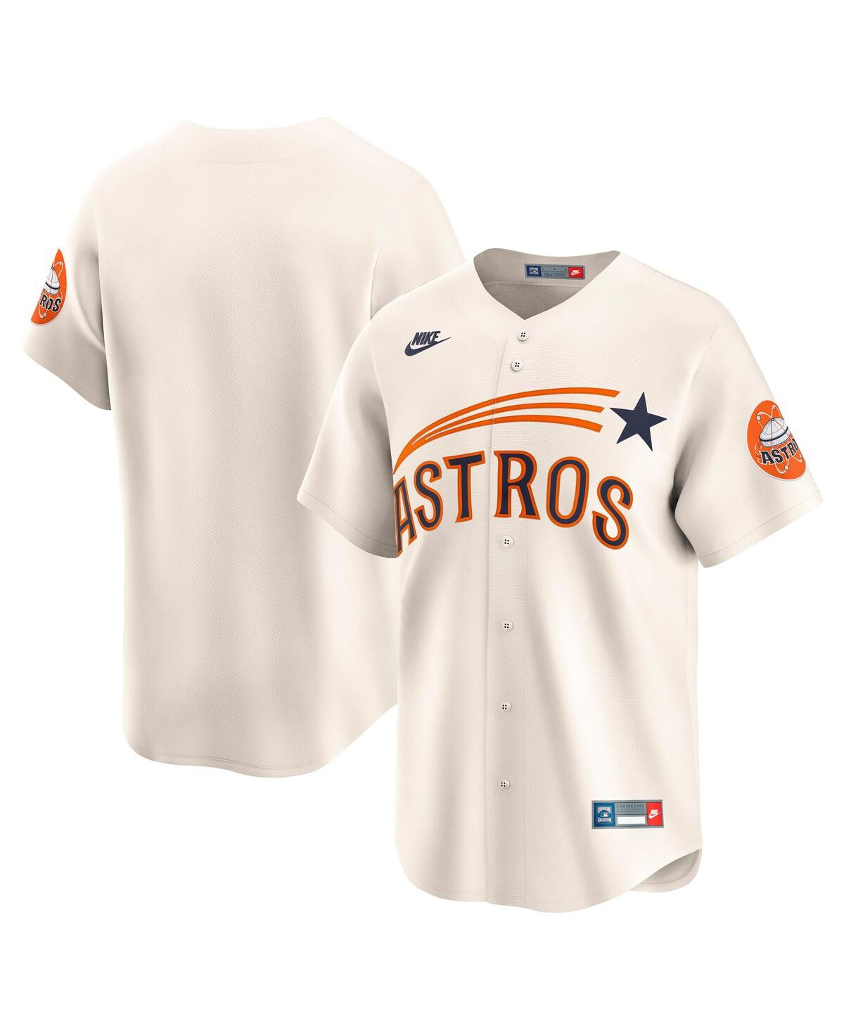 Men's Cream Houston Astros Throwback Cooperstown Collection Limited Jersey - Cream