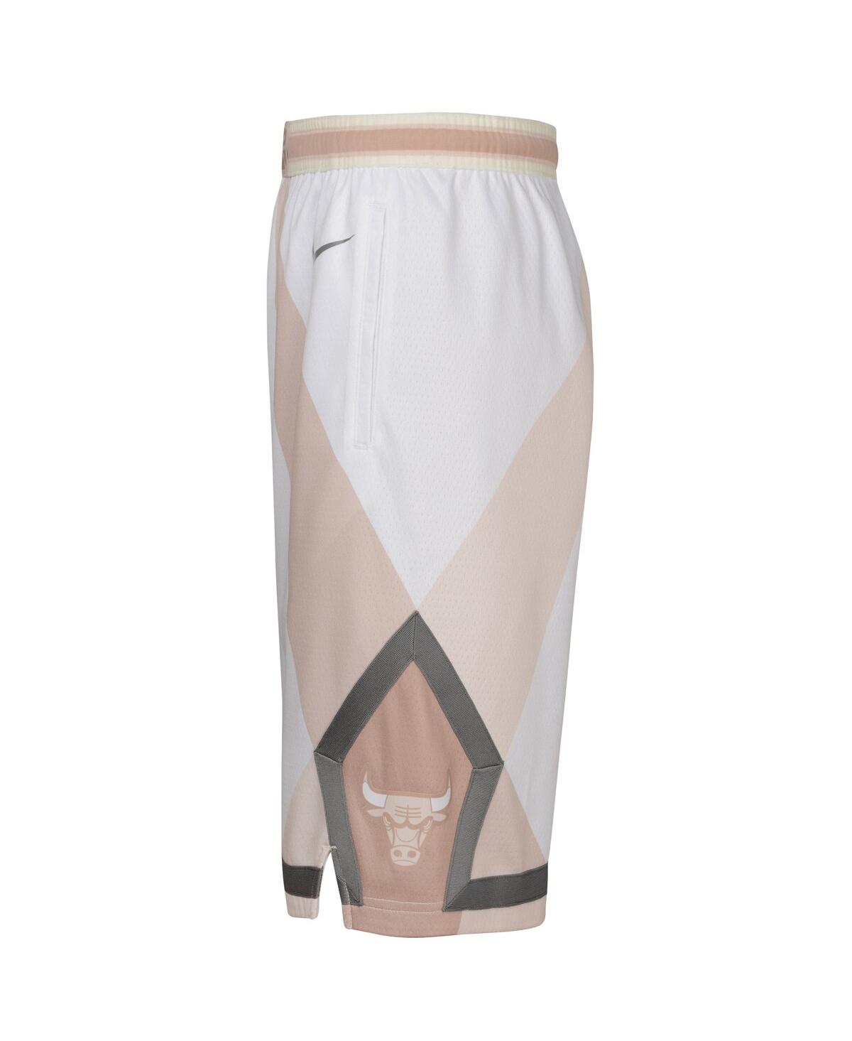 Nike Big Boys And Girls White Chicago Bulls 2024/25 City Edition Swingman Performance Shorts