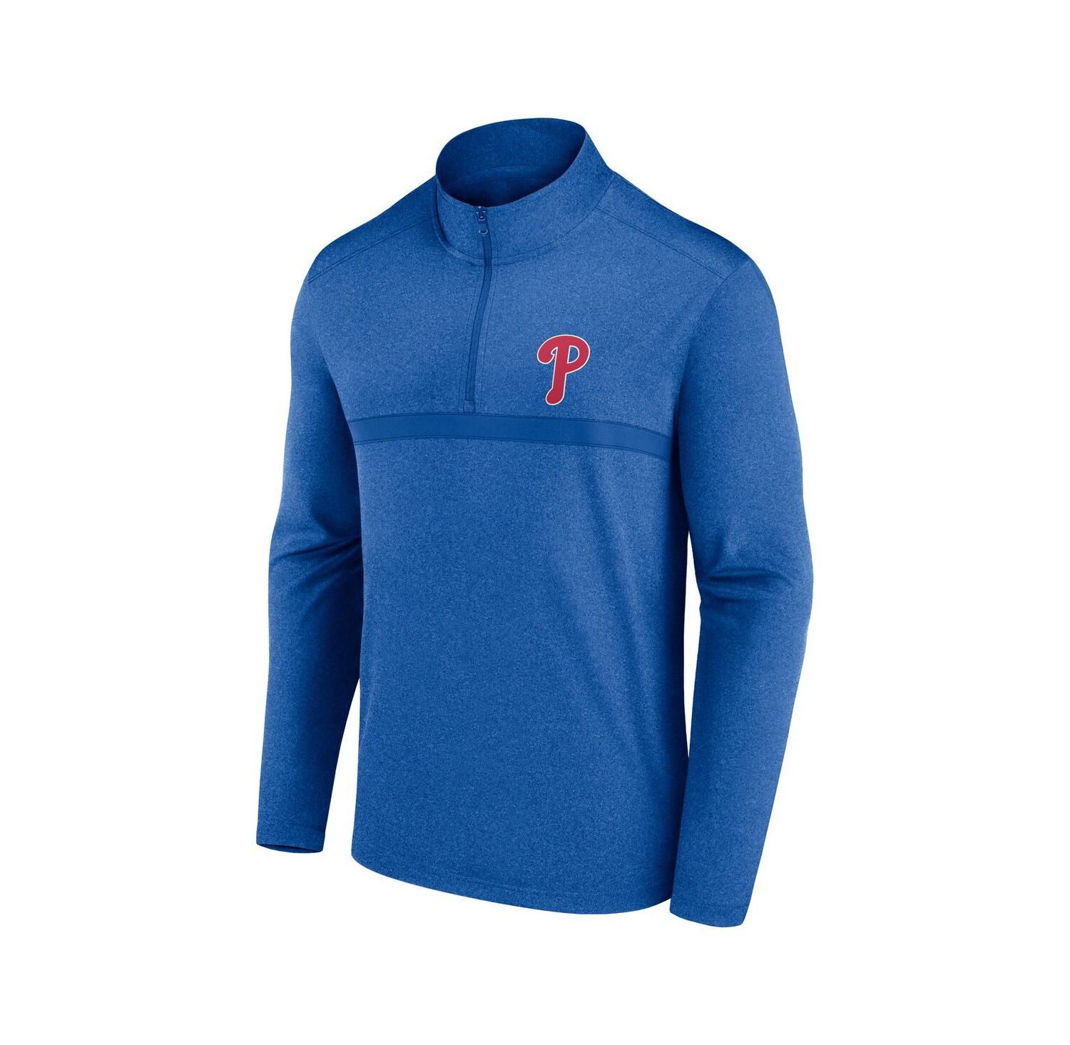 Men's Heather Royal Philadelphia Phillies Head-to-Head Quarter-Zip Pullover Sweatshirt