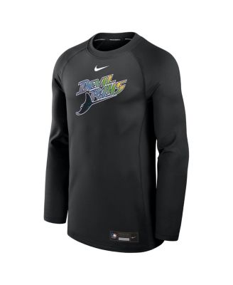 Men's Black Tampa Bay Rays Authentic Collection Game Time Raglan Performance Long Sleeve T-Shirt