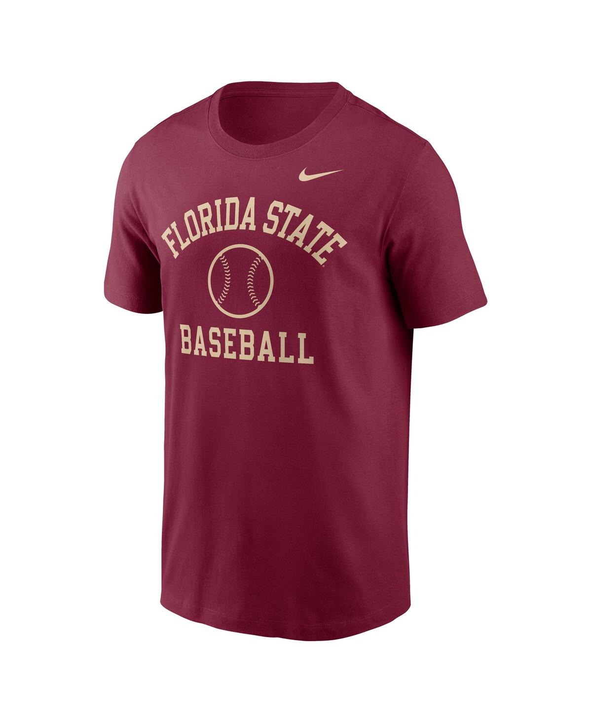 Nike Men's Garnet Florida State Seminoles Essential Baseball Arch T-shirt In Burgundy
