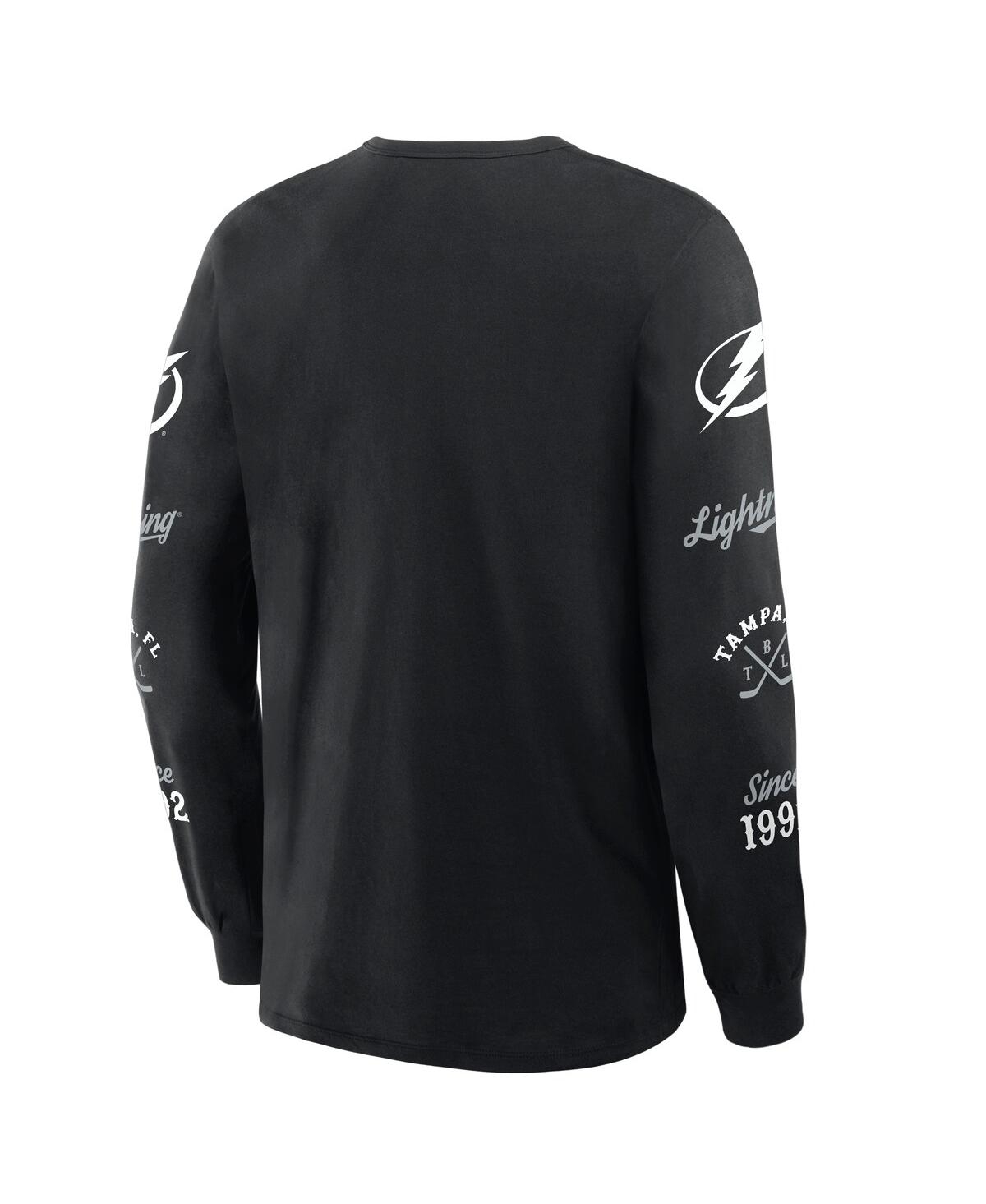 Fanatics Men's Black Tampa Bay Lightning Boxed In Legacy Long Sleeve T-shirt In Black