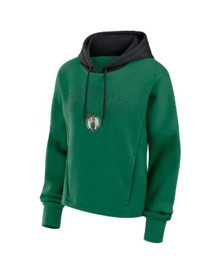 Women's&nbsp;Kelly Green Boston Celtics Post Up Boxy Pullover Hoodie