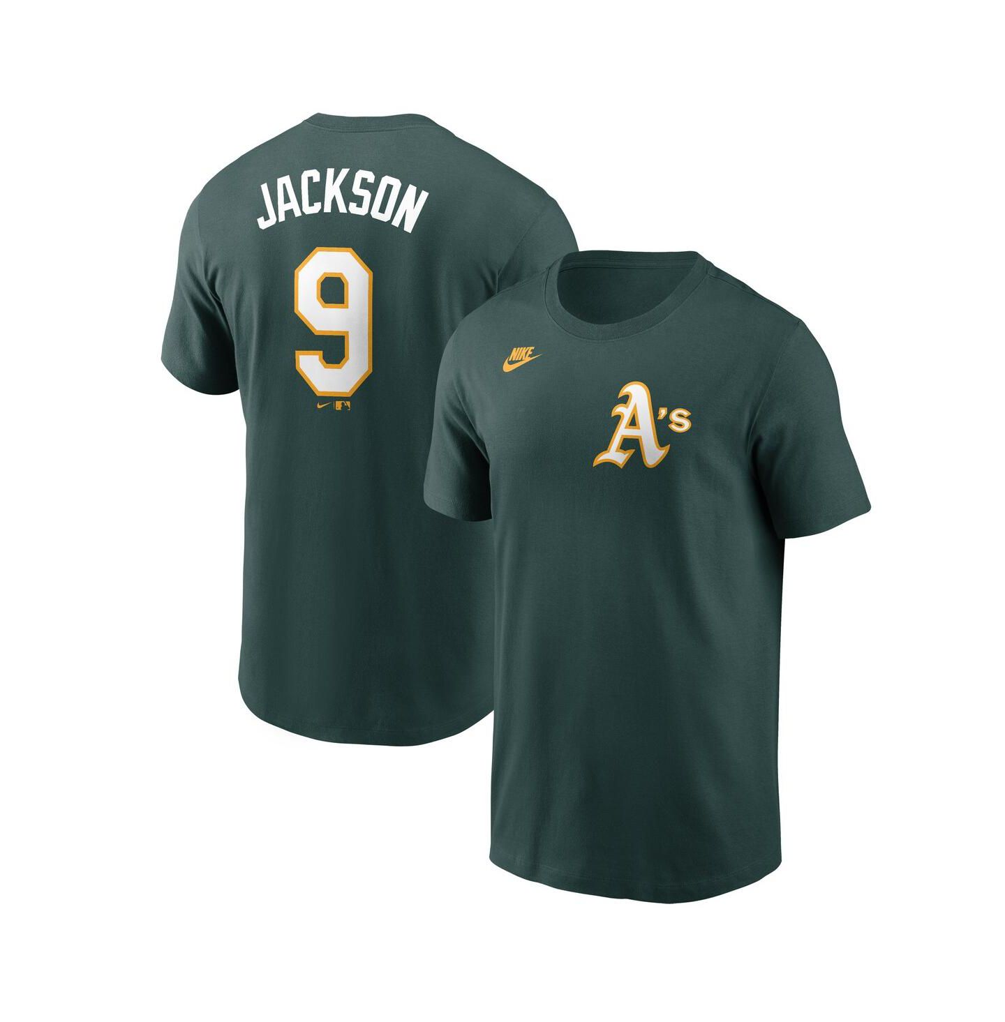 Мужская футболка Nike Reggie Jackson Green Athletics Fuse Name & Number — фото 1