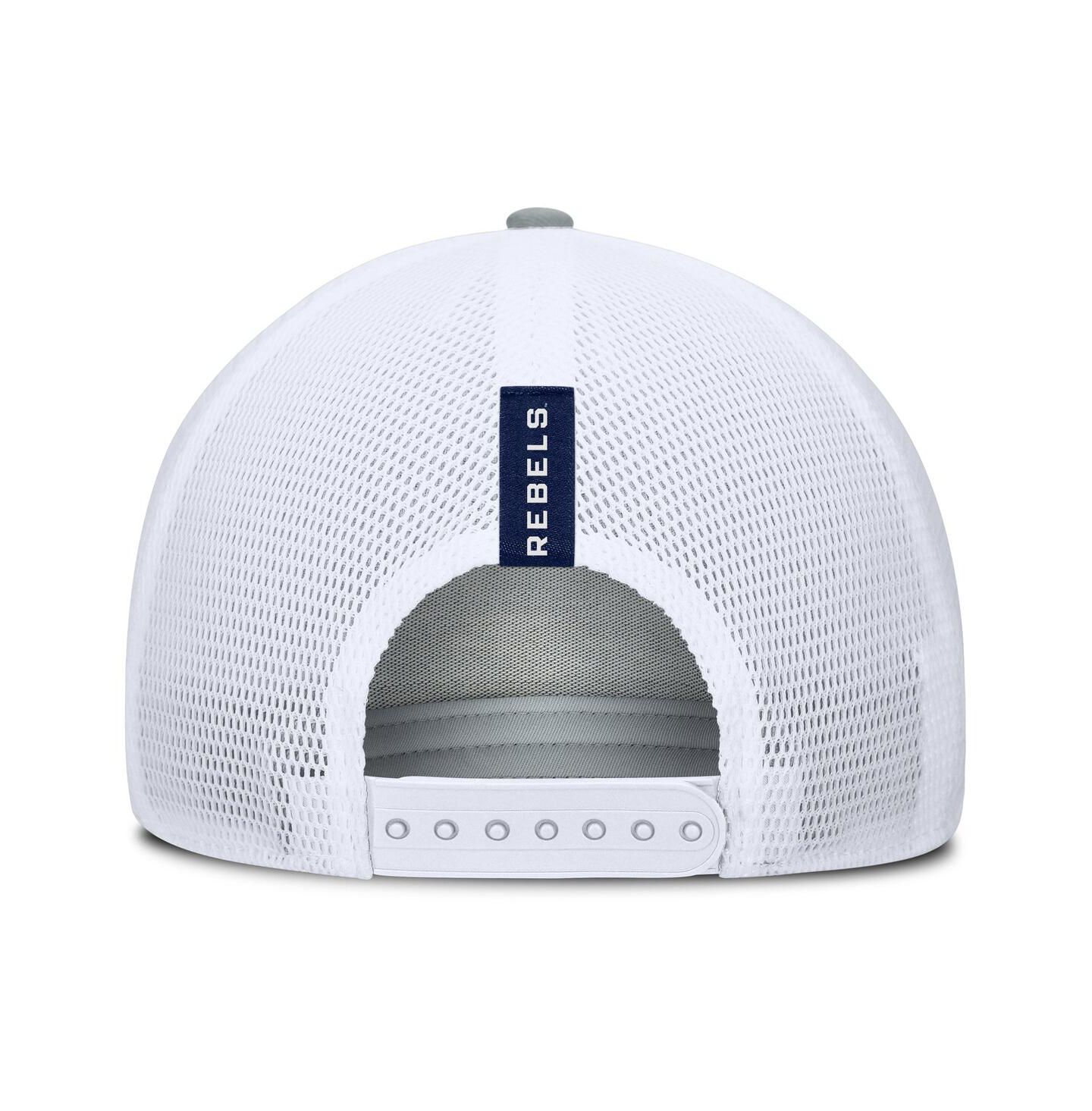 Мужская кепка Fanatics Heather Gray/Navy Ole Miss Rebels Profile Trucker Adjustable Hat — фото 2