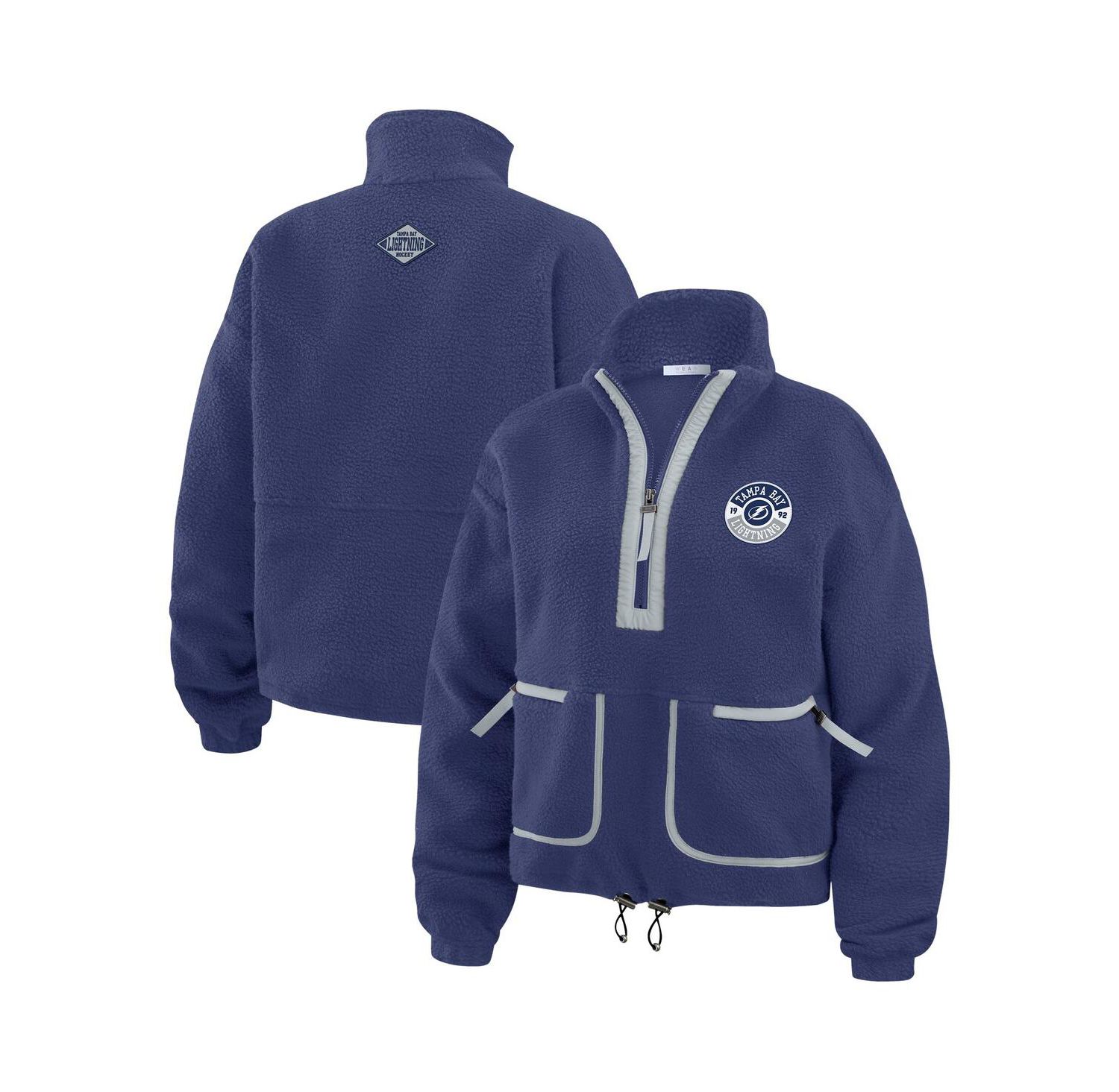 Women's Blue Tampa Bay Lightning Polar Fleece Half-Zip Jacket