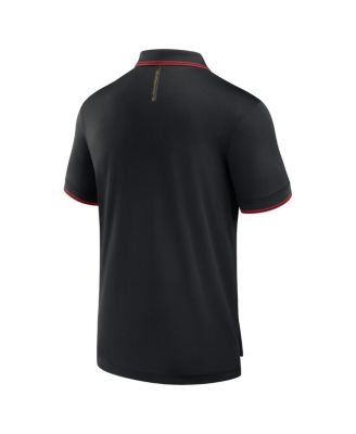 Men's Black Chicago Blackhawks Front Office Move Mono Polo Shirt