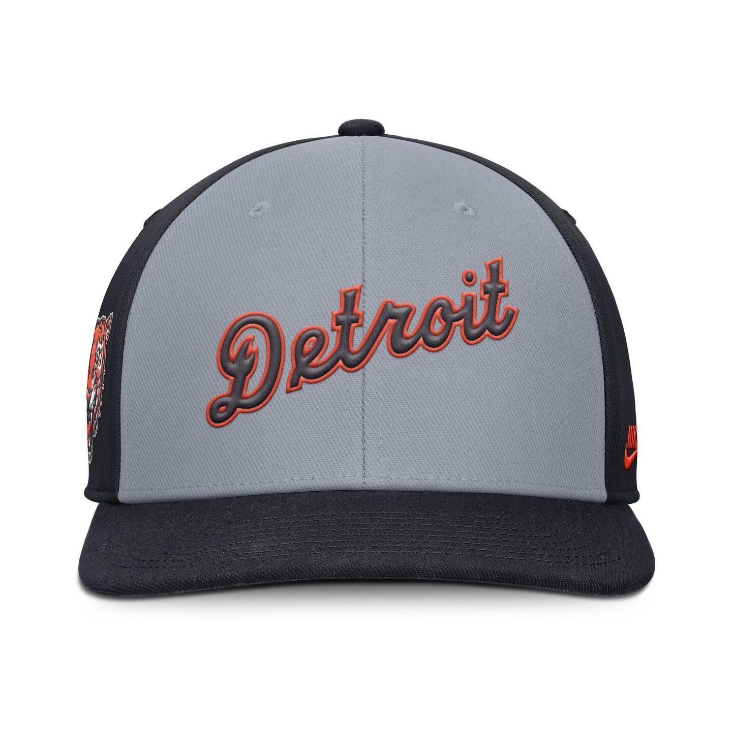 Мужская кепка Nike Gray/Navy Detroit Tigers Pro Performance Snapback Hat — фото 4