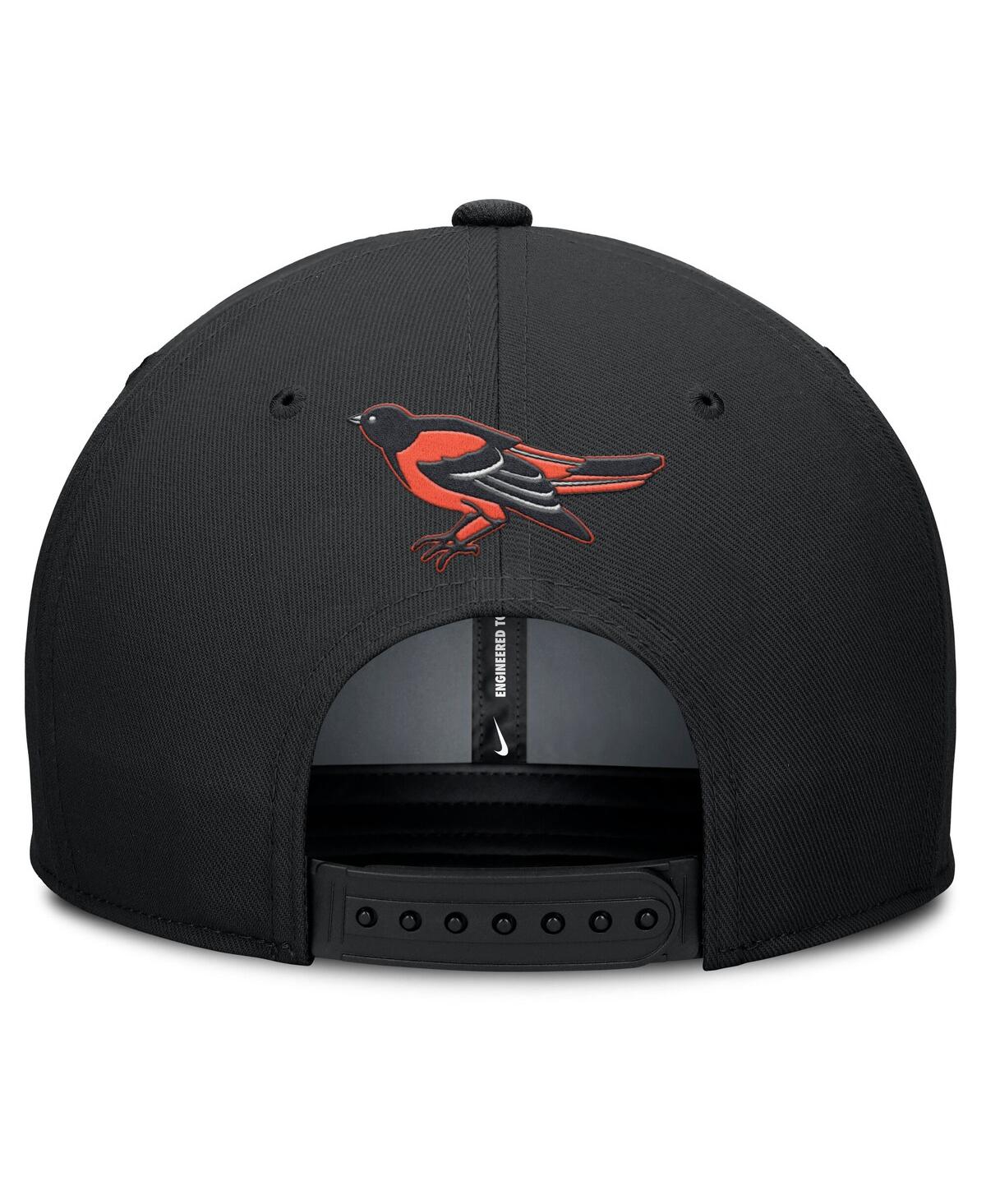 Nike Men's Gray/black Baltimore Orioles Pro Performance Snapback Hat In Gray,black