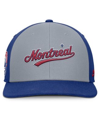 Men's Gray/Blue Montreal Expos Cooperstown Collection Pro Performance Snapback Hat