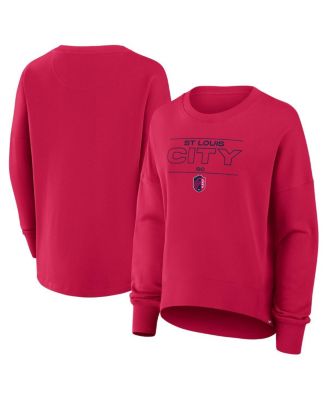 Fanatics - Women's Red St. Louis City SC Oversized Captain Arm Band Pullover Sweatshirt