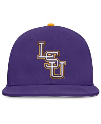 Men's Purple LSU Tigers On-Field Dugout True Performance Fitted Hat