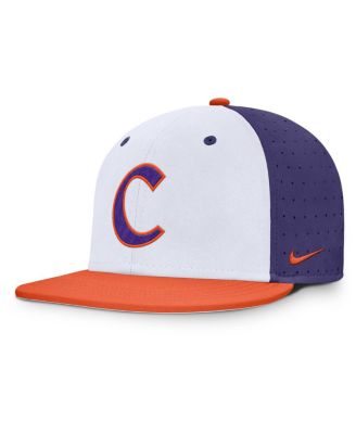 Nike - Men's White/Purple Clemson Tigers On-Field Dugout True Performance Fitted Hat