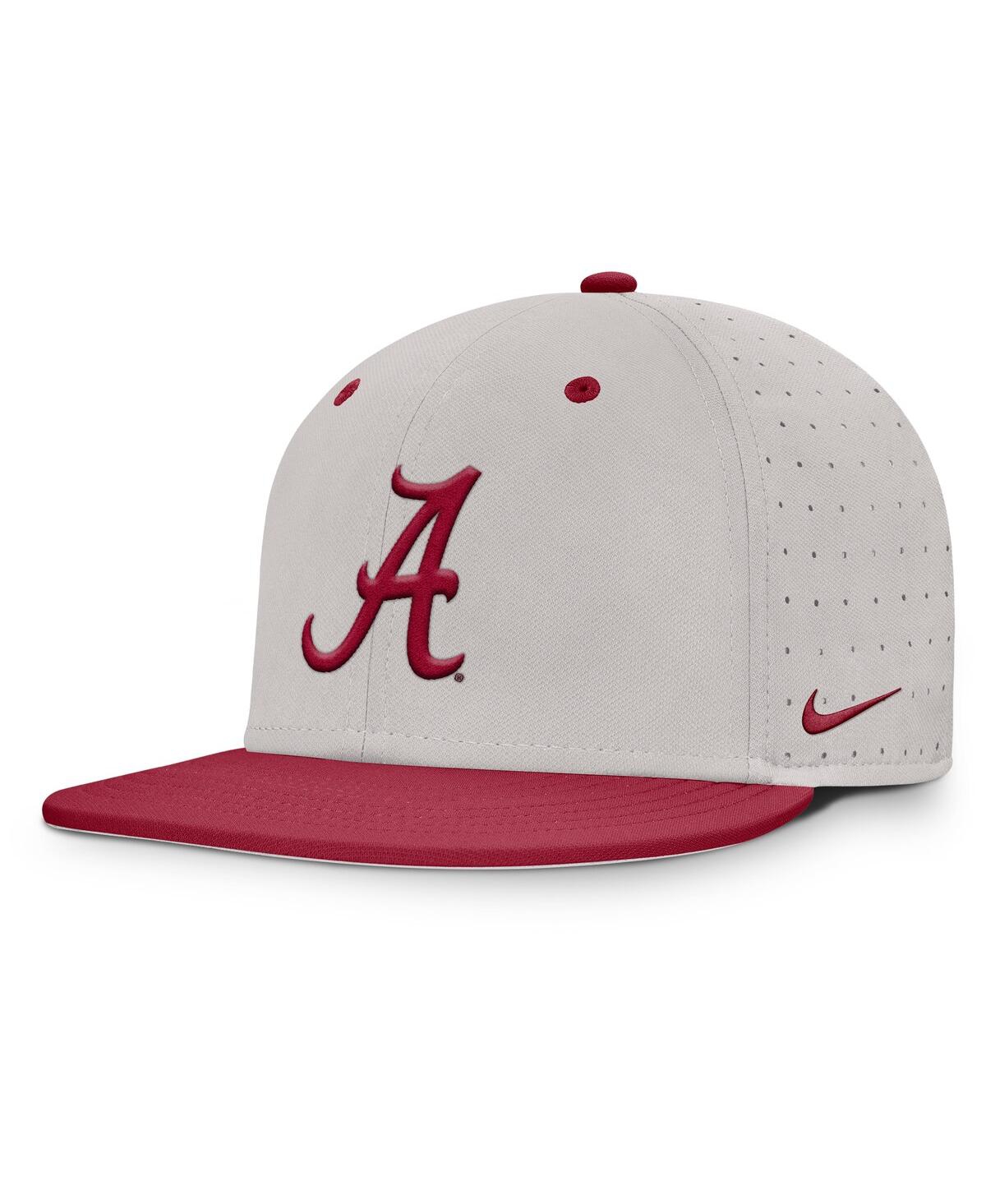 Nike Men's Gray Alabama Crimson Tide On-field Dugout True Performance Fitted Hat In Gray