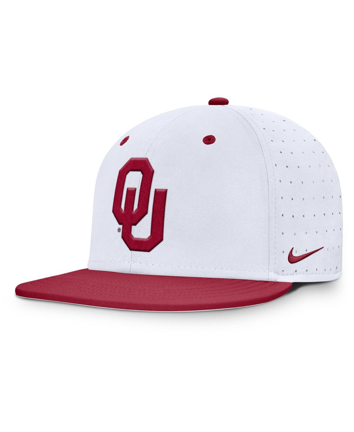 Nike Men's White Oklahoma Sooners On-field Dugout True Performance Fitted Hat In White